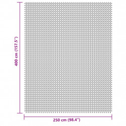 Mata podłogowa na kemping, kremowa, 4x2,5 m