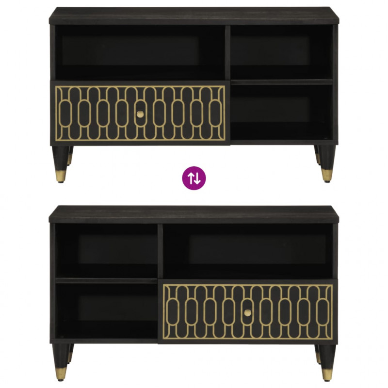 Szafka pod telewizor, 80x33x46 cm, lite drewno mango