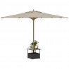 Stolik ogrodowy z otworem na parasol, czarny, 55x55x46,5 cm