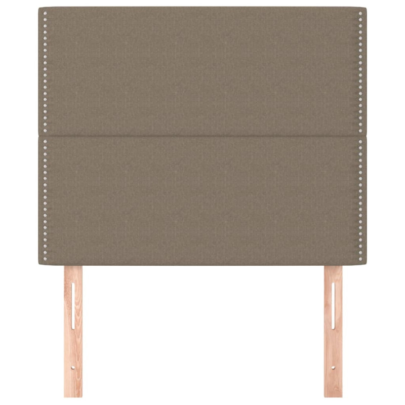 Zagłówki do łóżka, 2 szt., taupe, 90x5x78/88 cm, tkanina