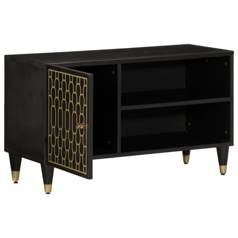 Szafka pod telewizor, 80x31,5x46 cm, lite drewno mango