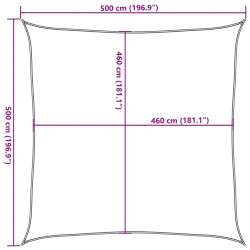 Żagiel przeciwsłoneczny, piaskowy, 5x5 m, 100% poliester