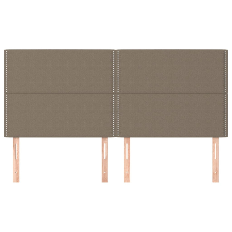 Zagłówki do łóżka, 4 szt., taupe, 80x5x78/88 cm, tkanina