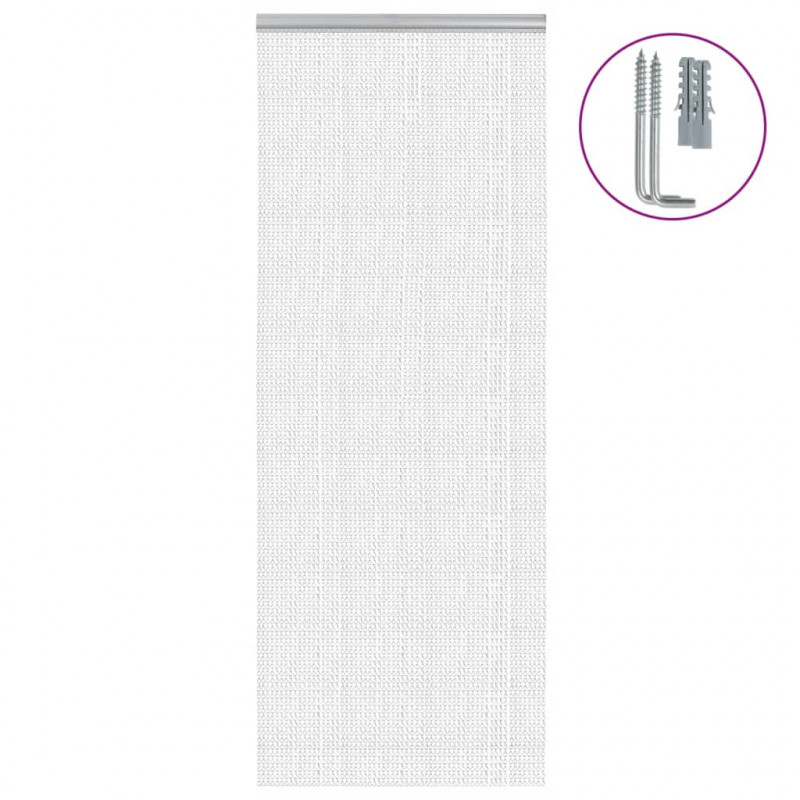 Moskitiera łańcuchowa do drzwi, 80x212 cm, aluminium