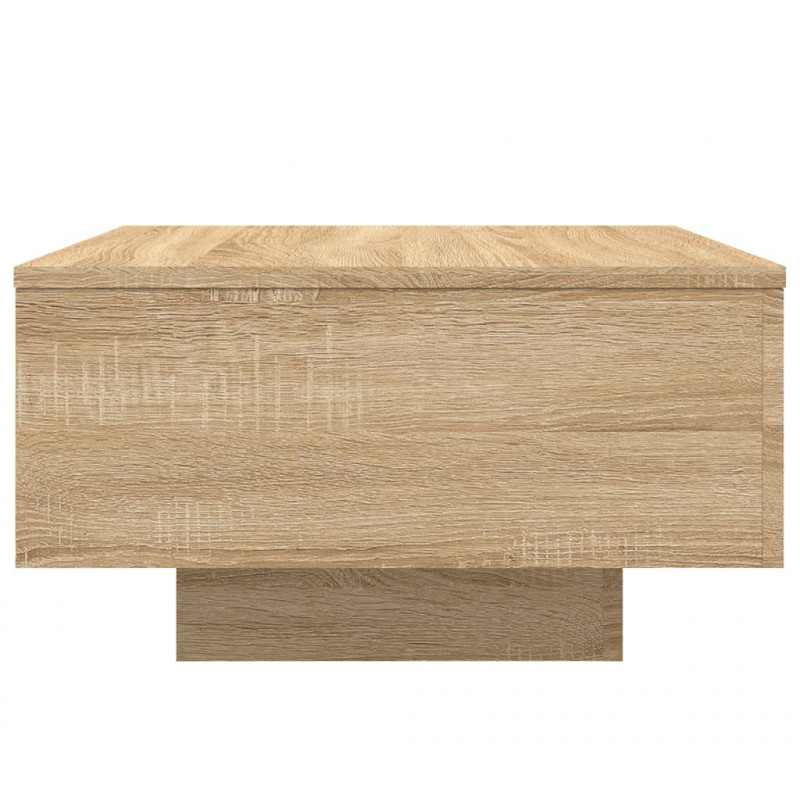 Stolik kawowy z podświetleniem LED, dąb sonoma, 55x55x31 cm