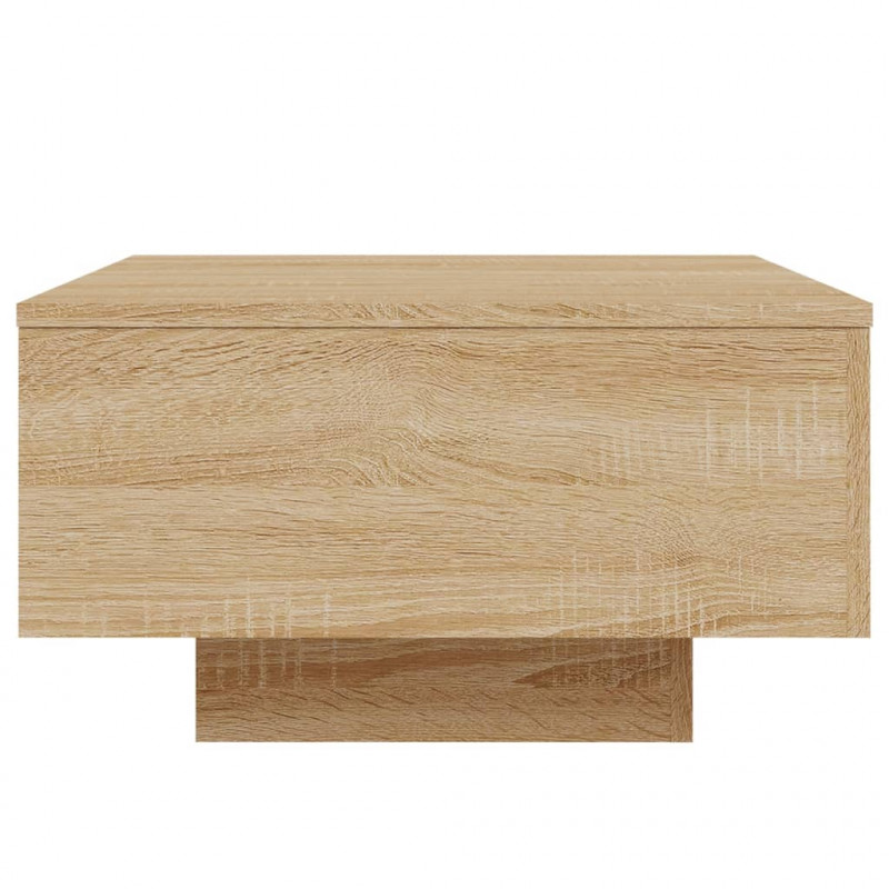 Stolik kawowy z podświetleniem LED, dąb sonoma, 55x55x31 cm