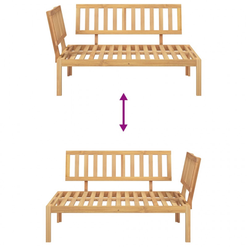 Narożna sofa ogrodowa z deseczek, lite drewno akacjowe