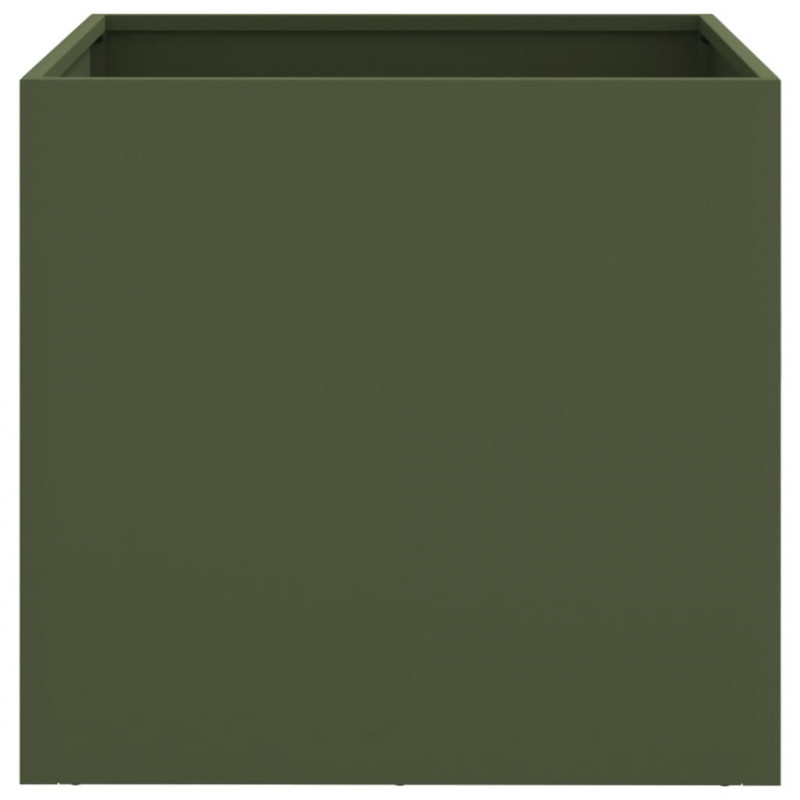 Donice, 2 szt., oliwkowa, 49x47x46 cm, stal