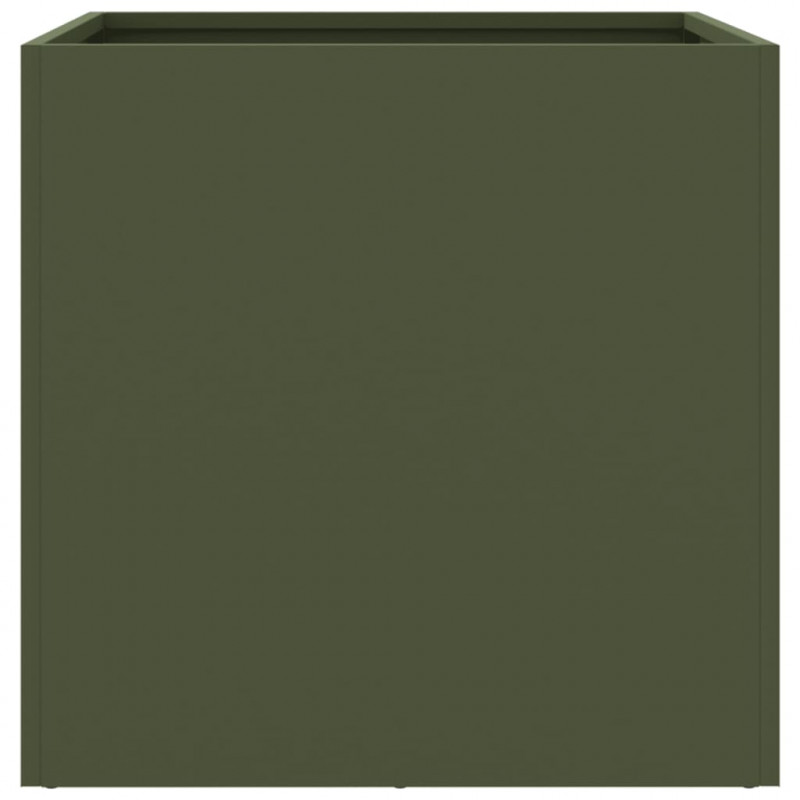 Donice, 2 szt., oliwkowa, 49x47x46 cm, stal