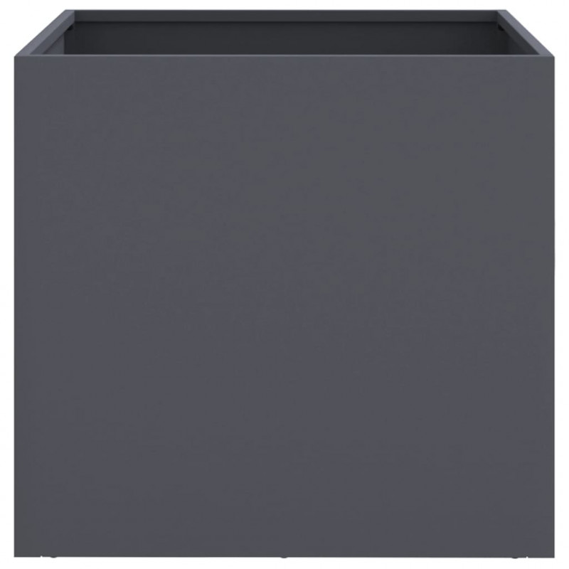 Donice, 2 szt., antracytowe, 49x47x46 cm, stal