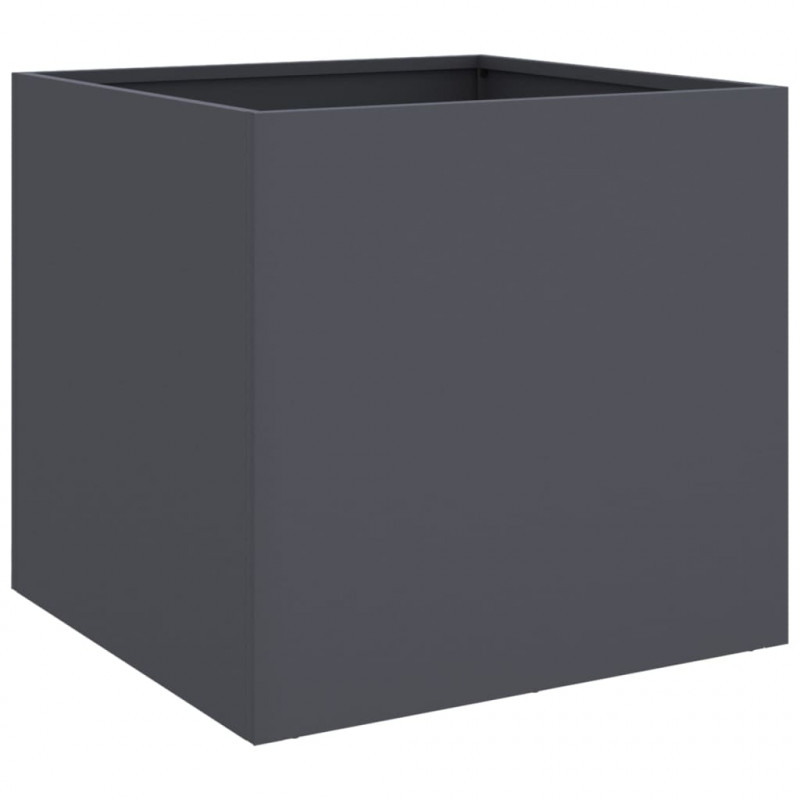 Donice, 2 szt., antracytowe, 49x47x46 cm, stal