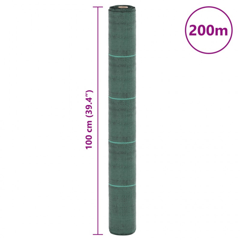 Agrowłóknina antychwastowa, zielona, 1x200 m, PP