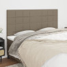 Zagłówki do łóżka, 4 szt., taupe, 100x5x78/88 cm, tkanina