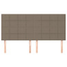 Zagłówki do łóżka, 4 szt., taupe, 100x5x78/88 cm, tkanina