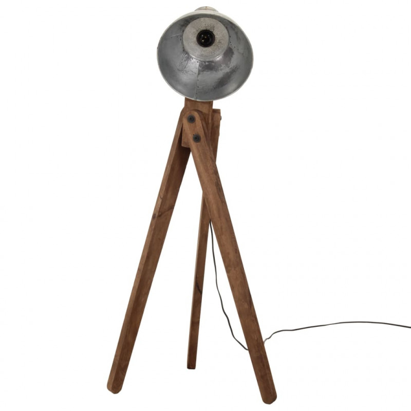 Lampa stojąca, 25 W, srebro vintage, 45x45x120 cm, E27
