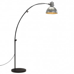 Lampa stojąca, 25 W, srebro vintage, 150 cm, E27