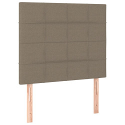 Zagłówki do łóżka, 2 szt., taupe, 100x5x78/88 cm, tkanina