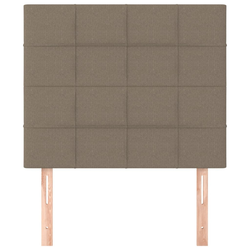 Zagłówki do łóżka, 2 szt., taupe, 100x5x78/88 cm, tkanina