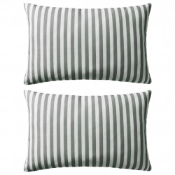 Poduszki na zewnątrz, 2 szt., w paski, 60x40 cm, szare
