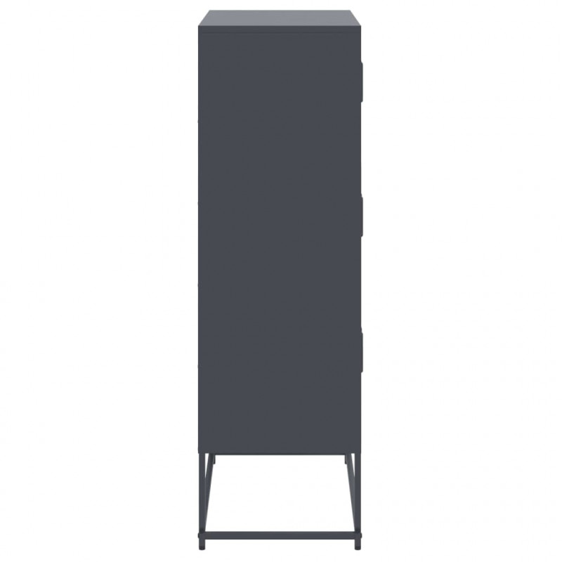 Szafka, antracytowa, 68,5x38,5x123,5 cm, stal