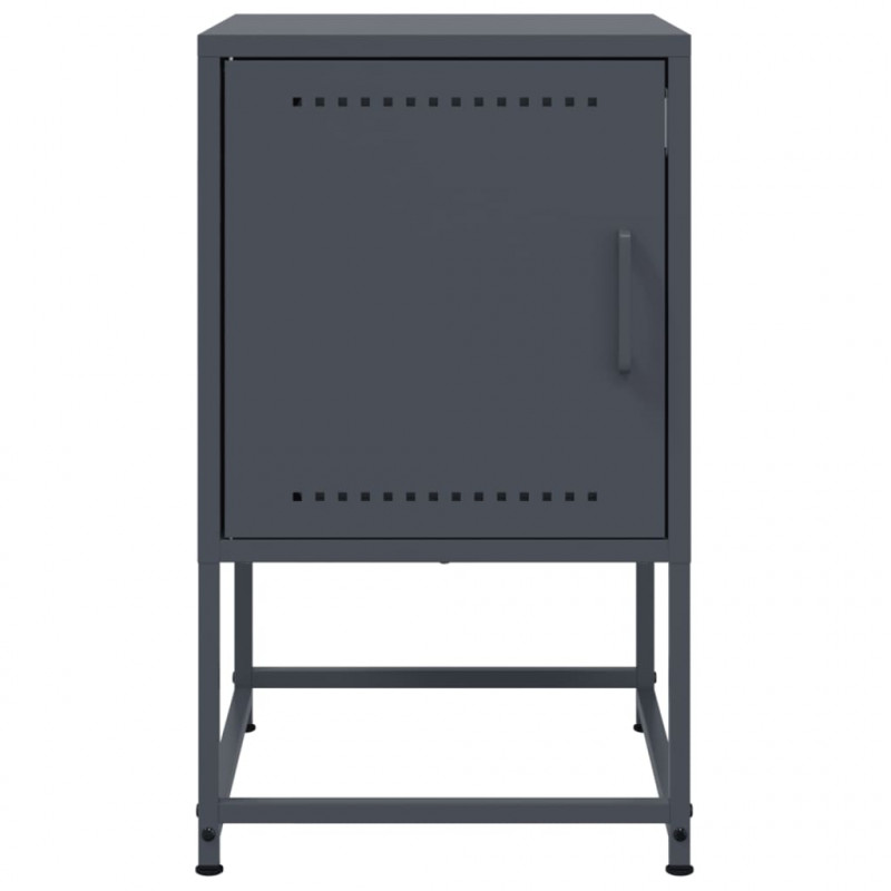 Szafka nocna, antracytowa, 36x39x60,5 cm, stal