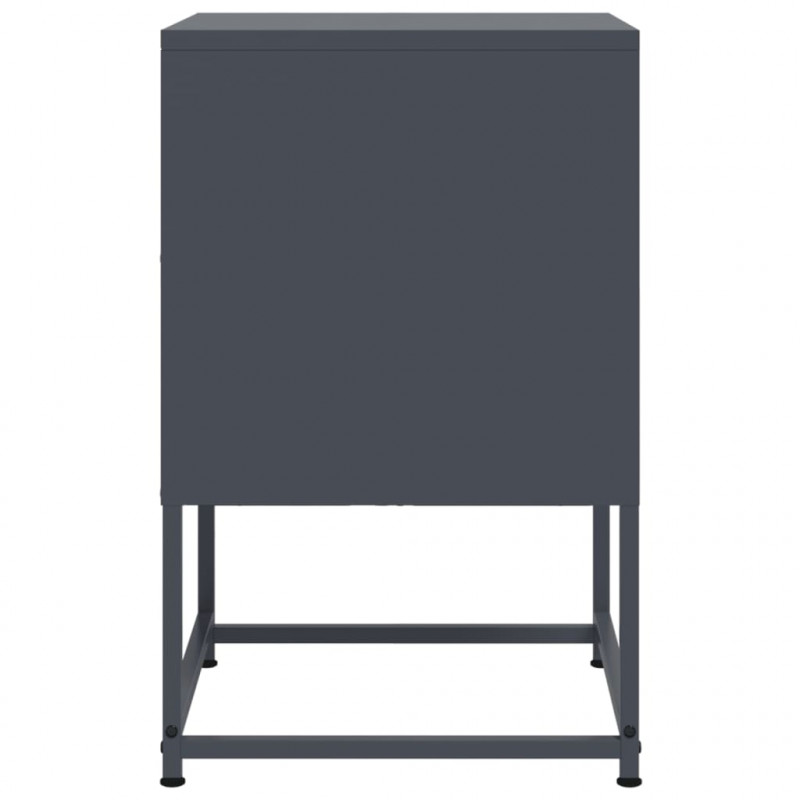 Szafka nocna, antracytowa, 36x39x60,5 cm, stal