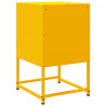 Szafki nocne, 2 szt., musztardowe, 36x39x60,5 cm, stal