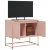 Szafka pod telewizor, różowa, 68,5x39x60,5 cm, stalowa