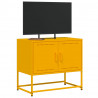 Szafka pod telewizor, musztardowa, 68,5x39x60,5 cm, stalowa