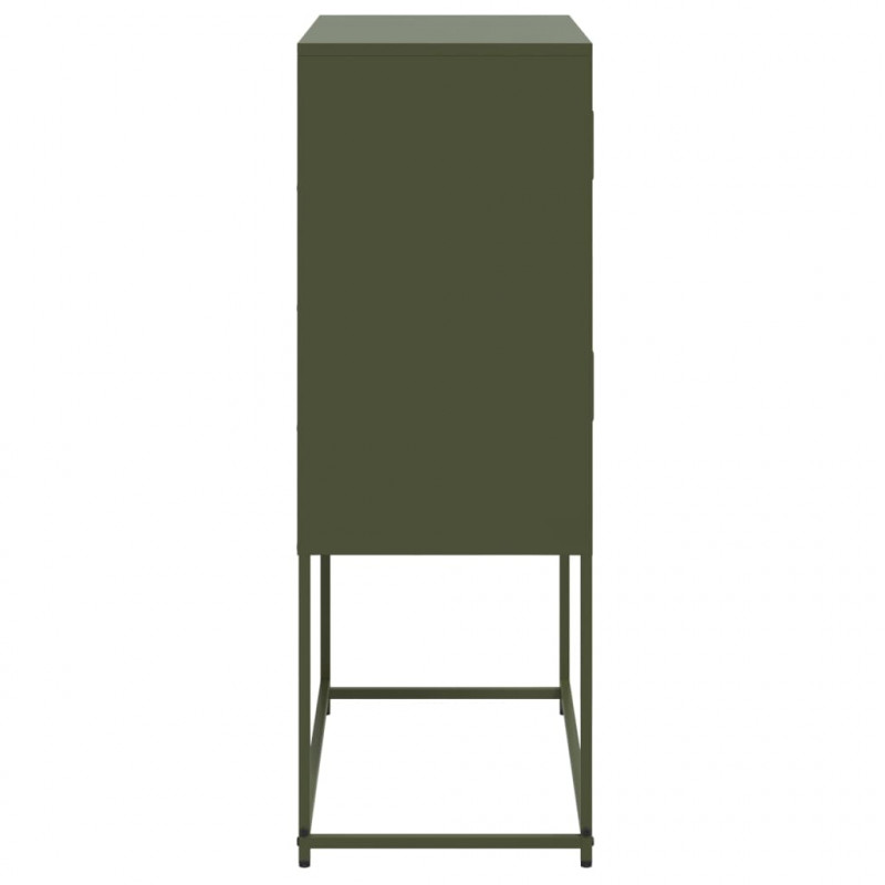 Szafka, oliwkowa, 68,5x38,5x107 cm, stal