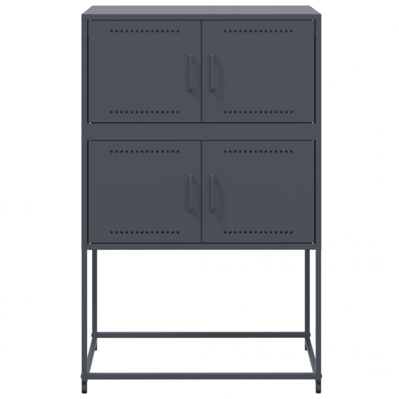 Szafka, antracytowa, 68,5x38,5x107 cm, stal