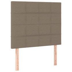 Zagłówki do łóżka, 2 szt., taupe, 90x5x78/88 cm, tkanina