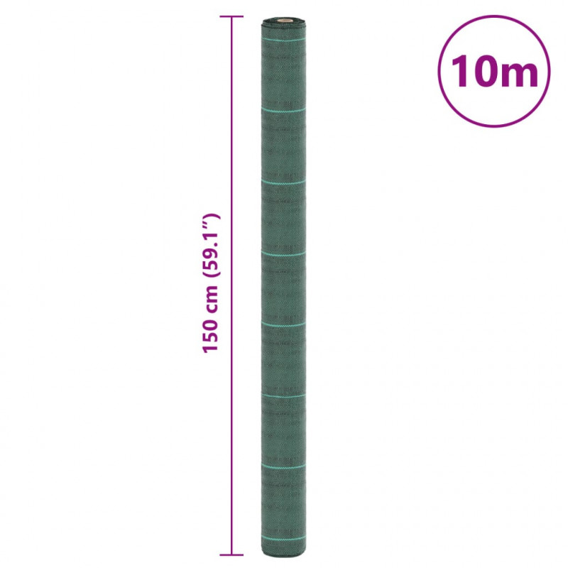 Agrowłóknina antychwastowa, zielona, 1,5x10 m, PP