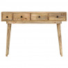 Stolik konsolowy, 110x30x75 cm, lite drewno mango