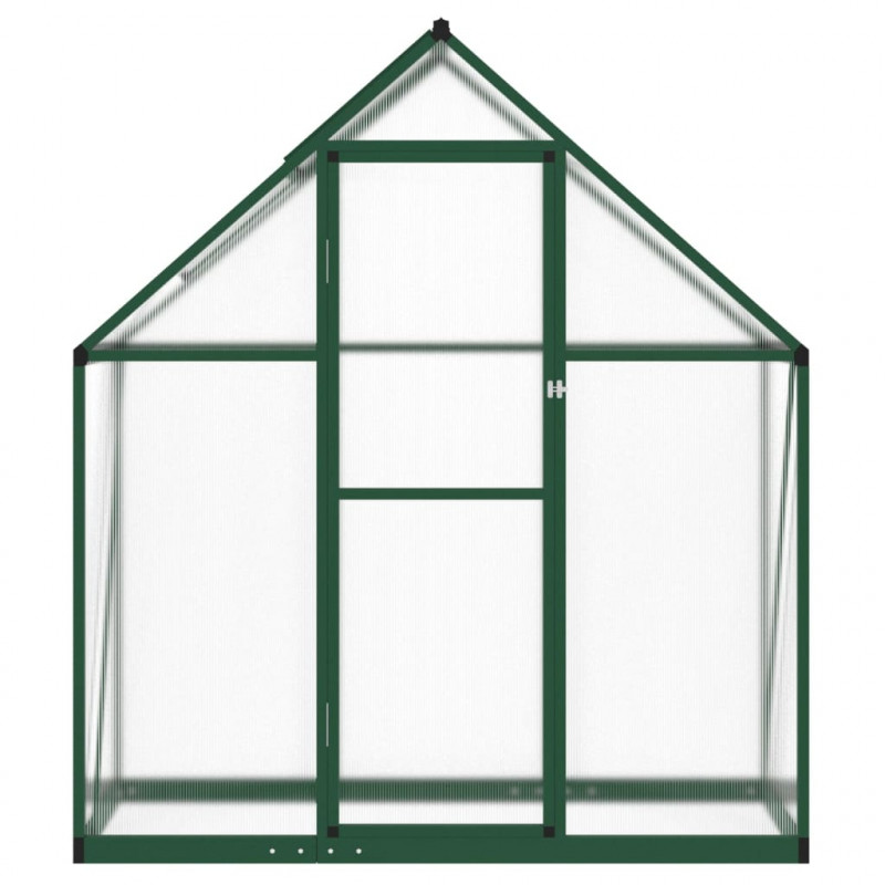 Szklarnia z ramą podstawy, zielona, 169x58x195 cm, aluminium