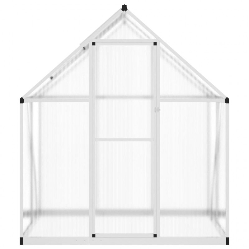 Szklarnia z ramą podstawy, srebrna, 169x114x195 cm, aluminium