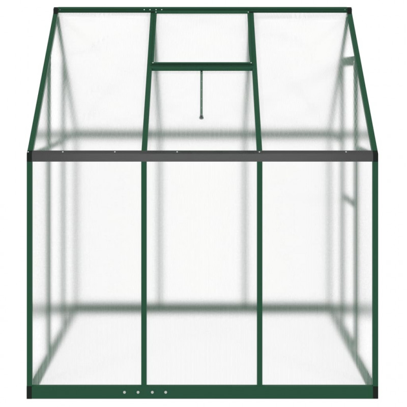 Szklarnia z ramą podstawy, zielona, 169x169x195 cm, aluminium