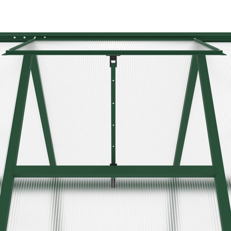 Szklarnia z ramą podstawy, zielona, 169x169x195 cm, aluminium