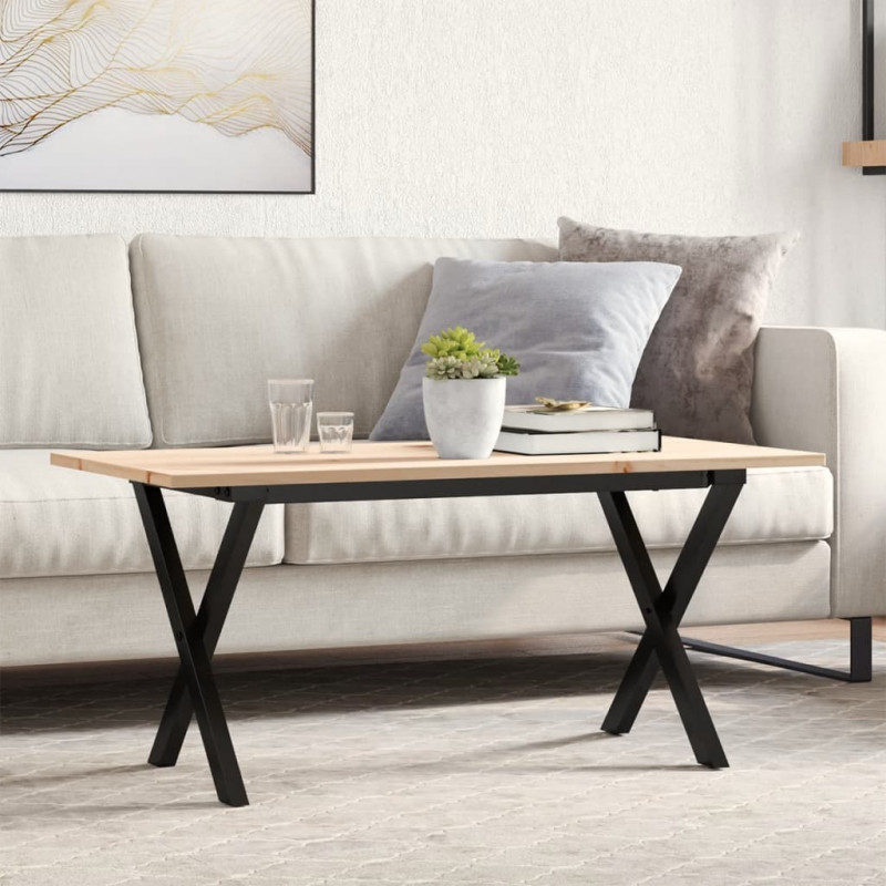 Stolik kawowy z nogami w kształcie litery X, 90x40x45 cm