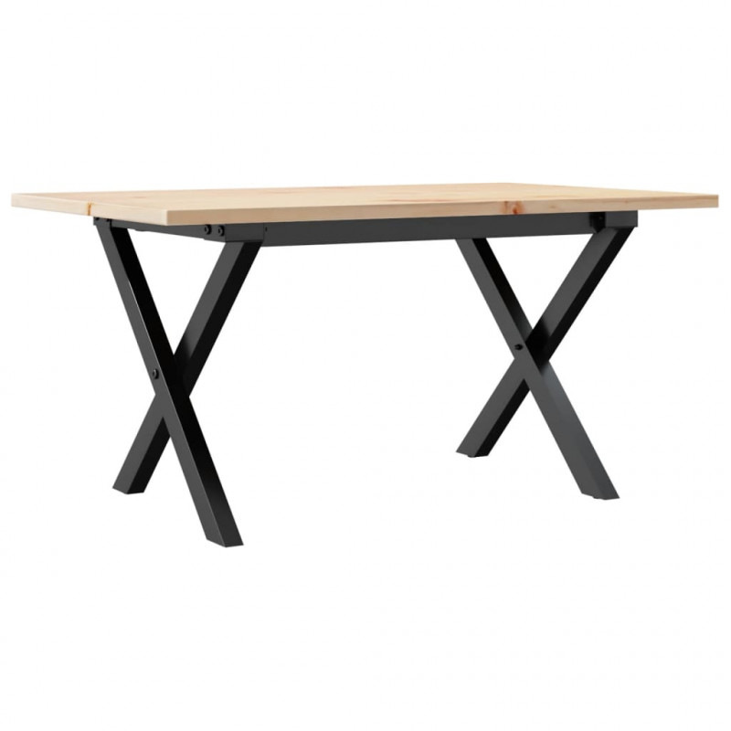 Stolik kawowy z nogami w kształcie litery X, 80x50x40 cm