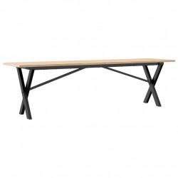 Stolik kawowy z nogami w kształcie litery X, 160x40x45 cm