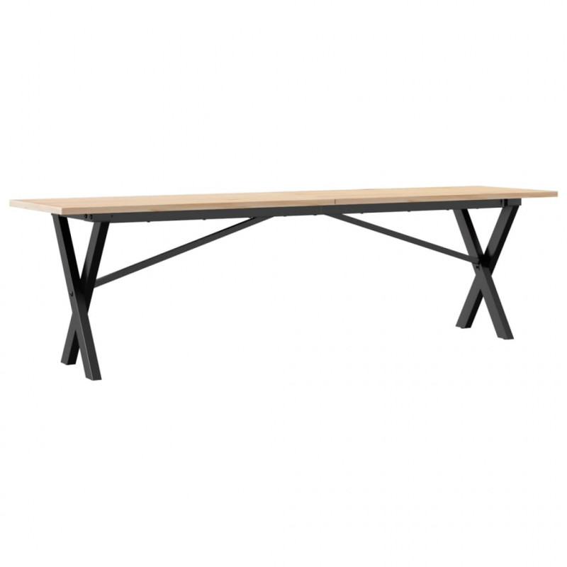 Stolik kawowy z nogami w kształcie litery X, 160x40x45 cm