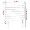 Zagłówki do łóżka, 2 szt., czarne, 90x5x78/88 cm, aksamit