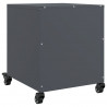 Szafki nocne, 2 szt., antracytowe, 36x39x43,5 cm, stal