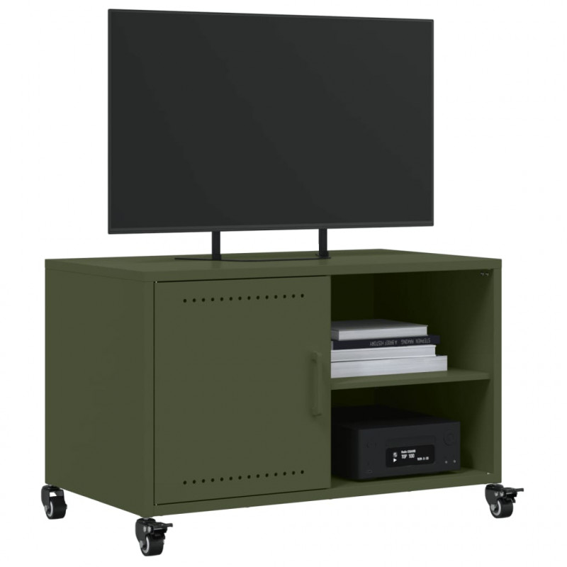 Szafka RTV, oliwkowa, 68x39x43,5 cm, stal