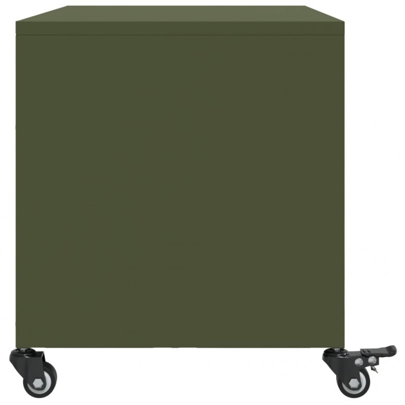 Szafka RTV, oliwkowa, 68x39x43,5 cm, stal