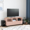 Szafka RTV, różowa, 100,5x39x43,5 cm, stal
