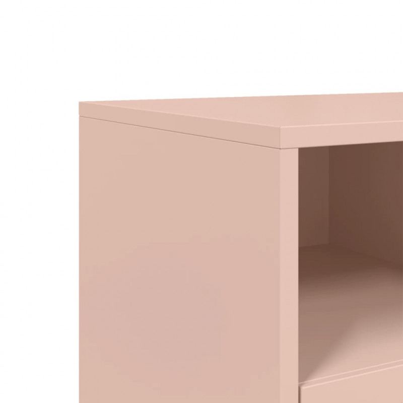 Szafka RTV, różowa, 100,5x39x43,5 cm, stal