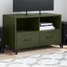 Szafka RTV, oliwkowa, 68x39x43,5 cm, stal