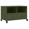 Szafka RTV, oliwkowa, 68x39x43,5 cm, stal
